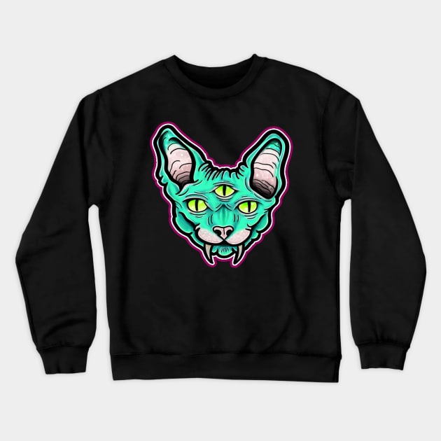 Sphynx cat minds eye Crewneck Sweatshirt by Squatchyink